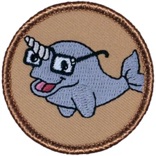 Nerdy Narwhal Patrol Patch - 2" Round Embroidered Patch