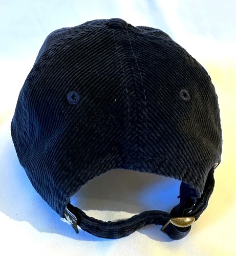 Stussy 80 International Baseball Hat Embroidered Corduroy Cap Navy Blue Vintage - Picture 2 of 7