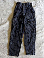 BDG Urban Outfitters Relaxed Skate Cargo Jeans Womens 26 Y2K Black