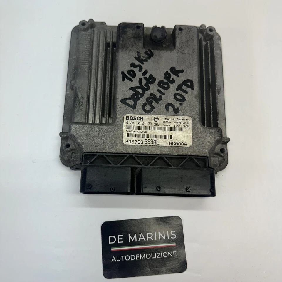 CENTRALINA MOTORE PER DODGE Caliber 1° Serie 2.0 Diesel (07>) 0281012129 - Immagine 2 di 4