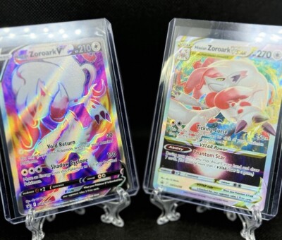 Pokémon TCG  Hisuian Zoroark V SWSH297 & VSTAR SWSH298 Lost Origin Promo NM/M