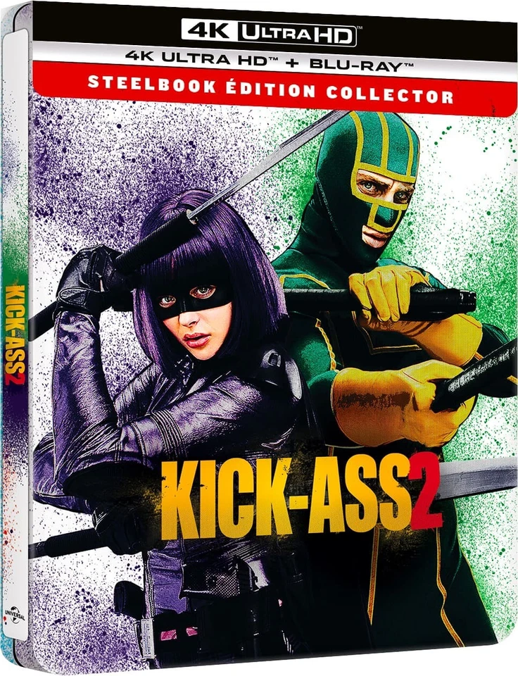 Kick-Ass 2 4K Ultra HD Blu-Ray Édition Limitée Collector boîtier SteelBook neuf - Photo 1/1