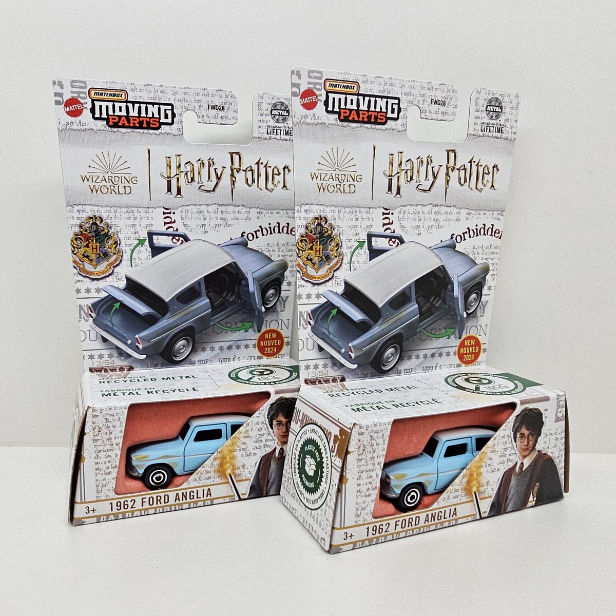 2x Matchbox Moving Parts | 1962 Ford Anglia Flying Car | Harry