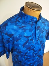 G/FORE Performance Fabric Camo Skulls  Tees Slim Fit Polo Golf Shirt NWT M 120