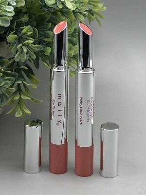 2x Mally Pro Perfect Precision Lipstick PRETTY LITTLE PEACH New Without Box