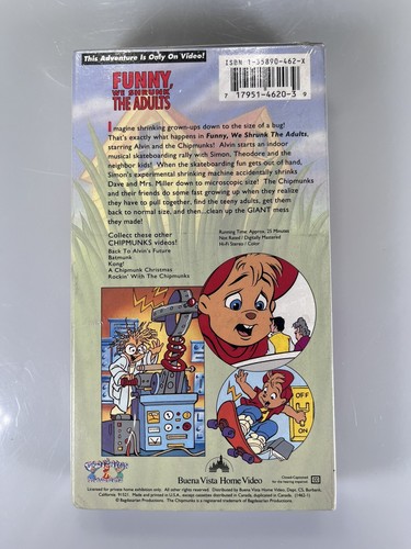 Alvin And The Chipmunks Go to the Movies - Funny, We Shrunk the Adults VHS New!! - 第 2/6 張圖片