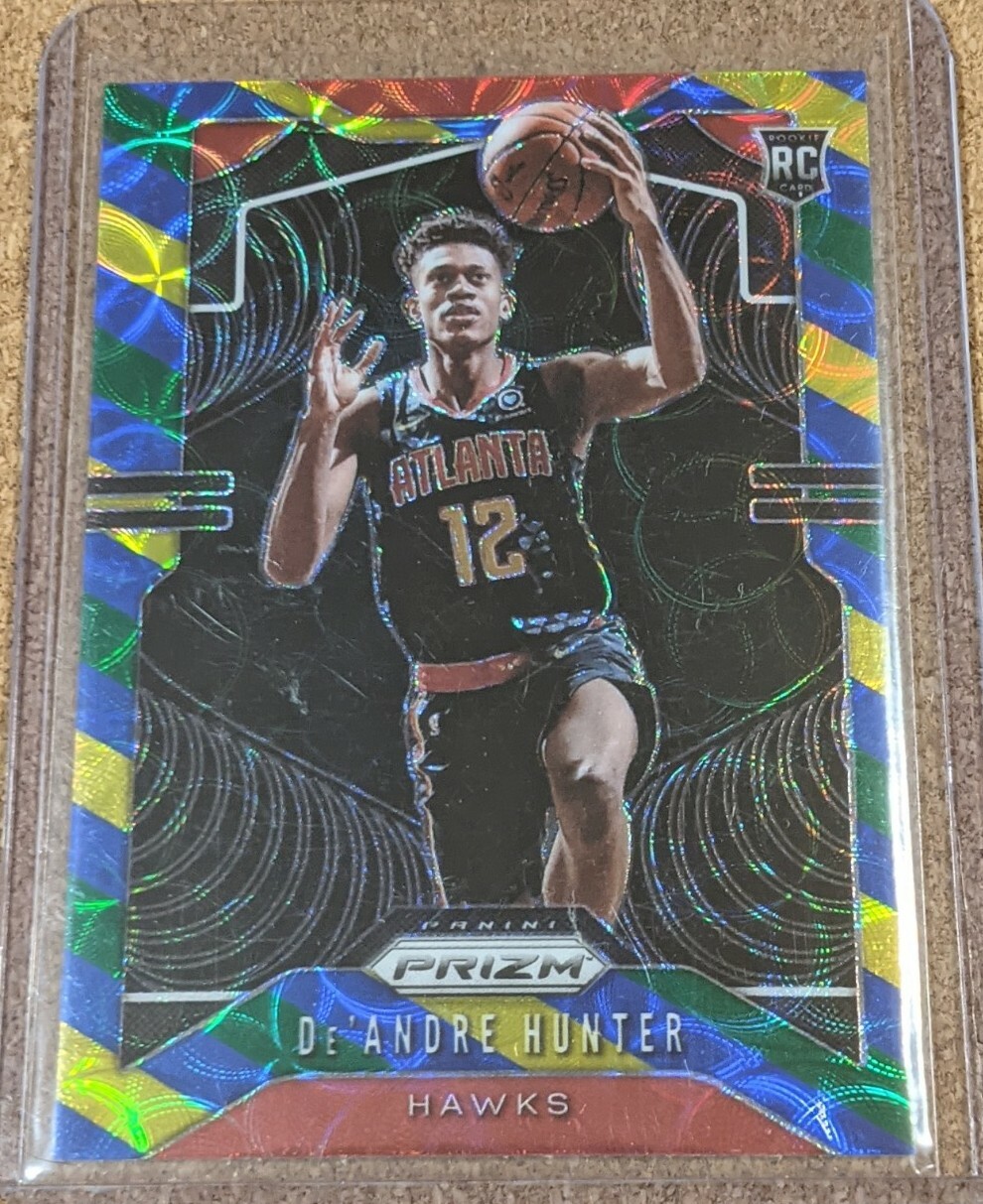 2019-20 Prizm Choice 🏀 De'Andre Hunter Blue Yellow Green Prizm Hawks Cavs RC 🔥