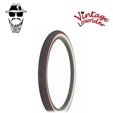 VINTAGE LOWRIDER TIRE 26 X 2.125 WHITE WALL W/RED LINE BRICK TREAD CRUISER BIKE
