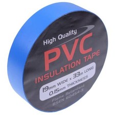 5 x 19mm x 33m Blue PVC Insulation Electrical Tape