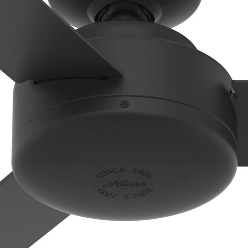 52" Matte Black Indoor Modern Ceiling Fan High Speed Cooling Reversible Motor - Picture 6 of 8