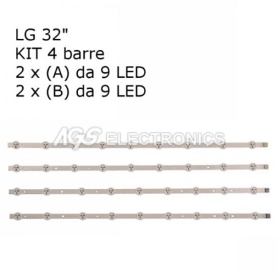 KIT 4 BARRES 2A 2B BANDE LED-Fernseher - LG 32LS3400 LC320DXN 6916L-0881A