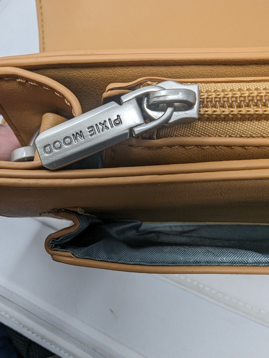 Sac Bandoulière Pixie Mood Zoe - Cuir Vegan Gris, Bretelles Détachables, Taille Medium