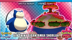Details About 6iv Shiny Gigantamax Snorlax Fast Delivery Pokemon Sword And Shield