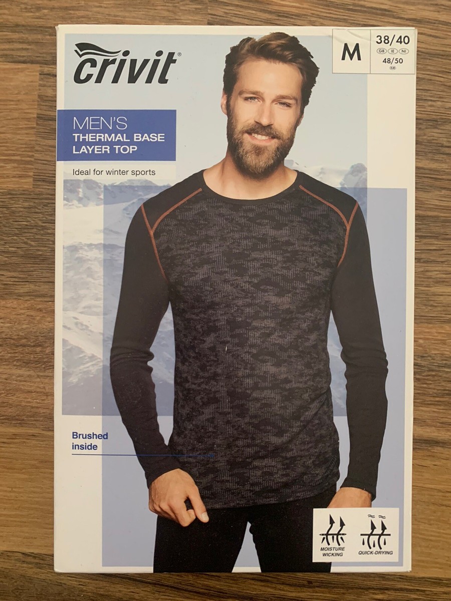 Crivit top base layer Mens Compression Under Shirts Gym Fit Sports