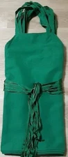 Bib Apron with Pen Pocket, Polyester, Forrest Green, Set of 6