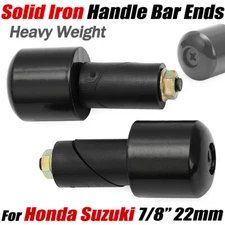 Motorcycle 7/8" 22mm Handle Bar Ends Heavy Weight Anti Vibration Grip Plug Caps