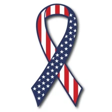 American Flag Ribbon Magnet 3.5 x 7" for Car, Truck, Refrigerator, and Mailbox