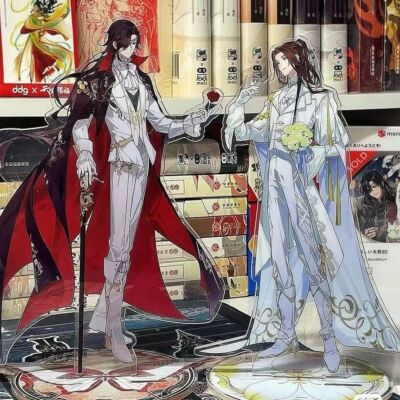 2pcs Tian Guan Ci Fu Hua Cheng Xie Lian Anime Acrylic Stand Figure Decor Gift