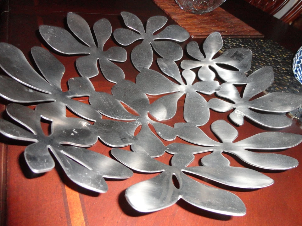 IKEA STOCKHOLM MONICA MULDER DESIGN ACERO INOXIDABLE METAL FLORAL FRUTERO 16" Foto 2 de 4