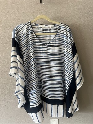 Susan Graver Printed Woven Scarf Top - 2X