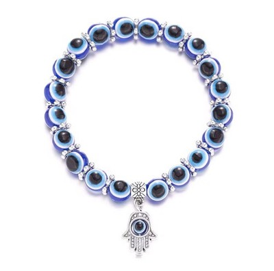 2x Armband türkisches magisches Auge Nazar Evil Eye Boncugu mavi boncuk Hamsa