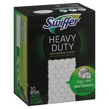 SWIFFER Sweeper Dry Cloths Heavy Duty, 10 Ct