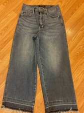 Judy Blue Wide Leg Cropped Jean 9/29 31"waist 24"L. High Rise Tummy Control