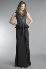 Sleeveless embellished evening gown