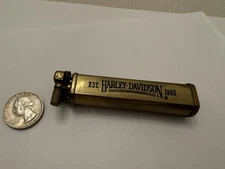 Harley Davidson Casablanca Brass Trench Lighter Condition VTG 1903 Gold Tone