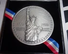 1976 Bicentennial Medal Statue of Liberty 3" 267g 925 Silver ASW 7.95oz