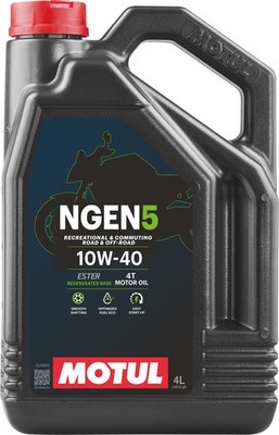 Motul 111830 NGEN 5 10W-40 4T Motorrad Motoröl JASO MA2 API SP NGEN5 4 Liter
