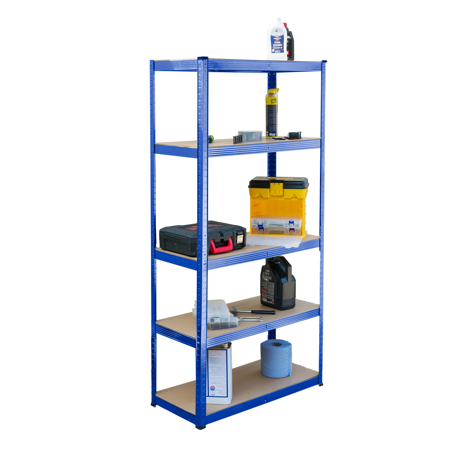 5 TIER HEAVY DUTY METAL STORAGE SHELVES GARAGE WAREHOUSE BOLTLESS SHELVING UNIT