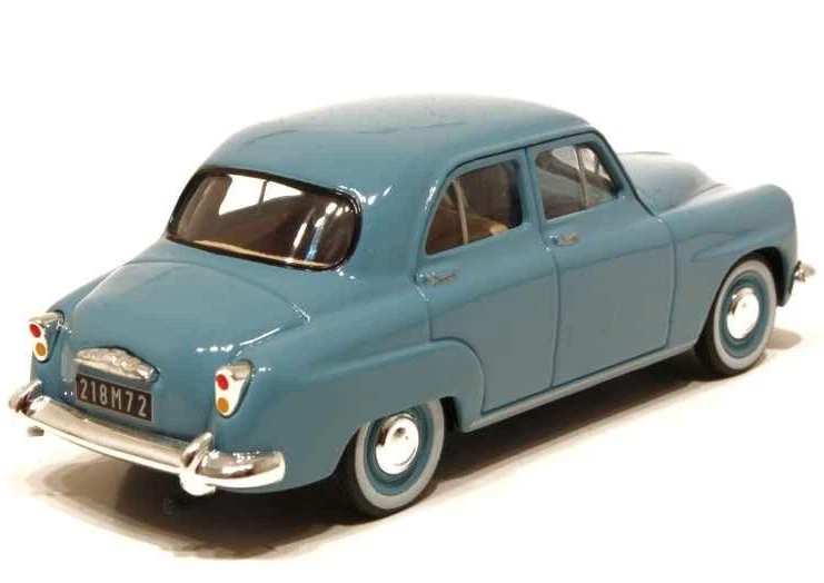 SIMCA Aronde 1951 scala 1/43 in vetrinetta SIGILLATA display case azzurra - Immagine 3 di 4
