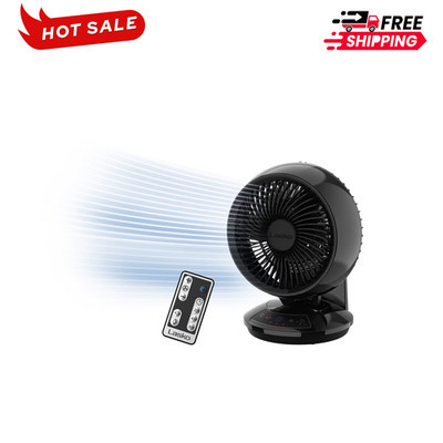 Lasko Whirlwind 7'' Air Circulator Fan 3-Speed Orbital Remote Table Fan