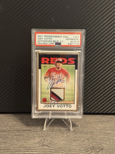 2021 Topps Transcendent Joey Votto 1/1 Game Used Patch Auto Superfractor Reds