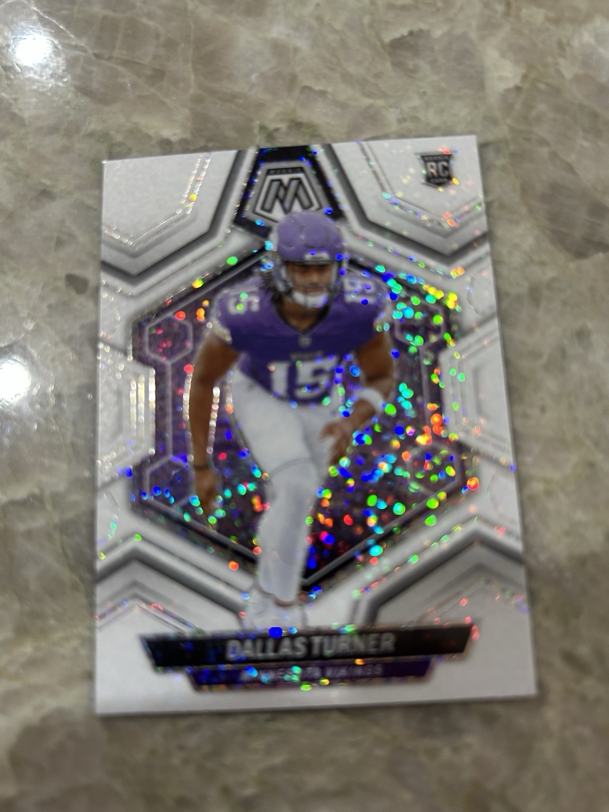 2024 Mosaic Dallas Turner #317 White Sparkle Prizm