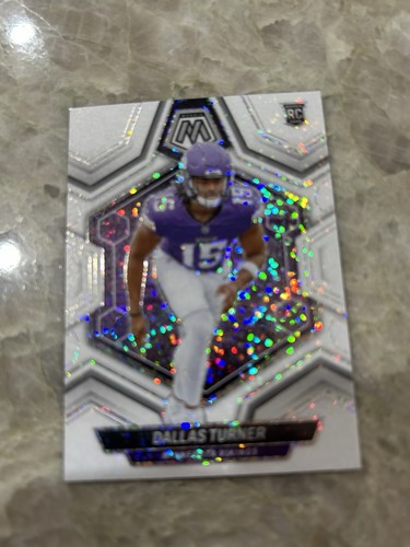 2024 Panini Mosaic - Rookies Dallas Turner #317 White Sparkle Prizm (RC)