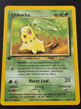 Vintage Pokemon Chikorita Neo Genesis 1st Edition 54/111 NM