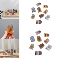 Natürliche Achat Turmspitze, polierter, facettierter Kristallstab, Geode,
