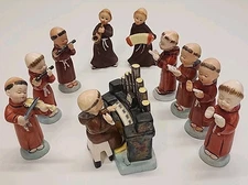 MUSICAL MONKS Play Instruments And Singing Artmark Wales National Potteries 