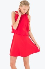 GUESS Women's Dress Red Cocktail layered Sexy occasion party Size UK 6 / S BNWT