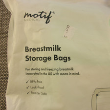 Lot of 3 Motif Medical Breastmilk Storage Bags 8 oz 100 Count BPA Free 300 Bags