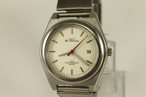 Vintage Ben Sherman Men Quartz Wristwatch All Stainless Steel 50 ATM - Picture 2 of 8
