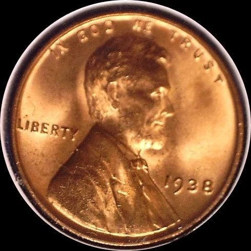 USA 1938 1 cent  BU full red #0923