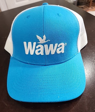 Wawa Hat Cap Adjustable Strapback Embroidered Wawa Logo White On Blue