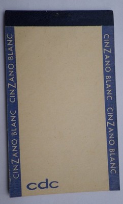 Cinzano Bistro Bestellpapier weiß