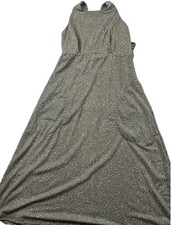 Prana CALI Dress Green Print BUILT IN BRA RECERBACK MAXI DRESS SZ Small