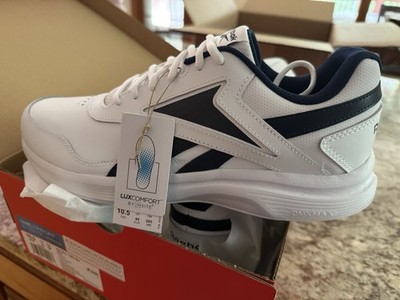 Reebok Walk Ultra 7 DMX Max Men s Cushioned Lace-Up Low Top Sneakers White/Navy
