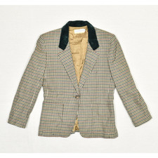 Jason Prescott Women Button Blazer Geometric Wool Multicolor Size 6 USA Made