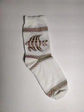 B.ella - Women's socks -Khaki/multi color fish - Modal blend - Made in USA **A2*